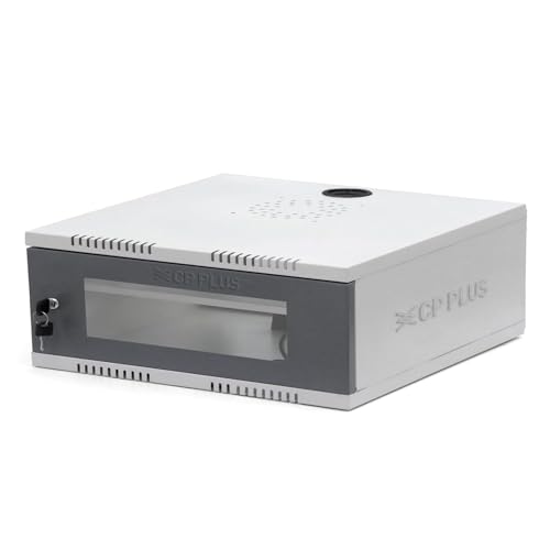 Image of CP Plus 4U CCTV /DVR /NVR Racks /Cabinet Box /Network Rack /Server Rack (500x350) with Acrylic Glass Door & PDU - Heavy-Duty CRCA Steel Network Cabinet [CP-HA-RK5035VW-4U-TP]