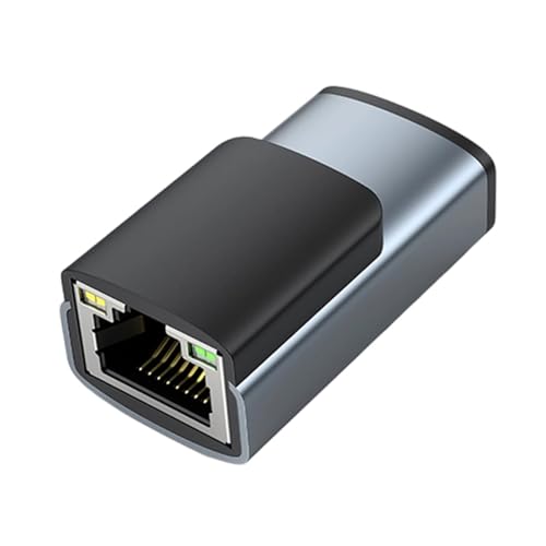APGLSXY Adaptador USB C a RJ45 hembra Gigabit Ethernet de velocidad rápida 100/1000Mbps convertidor de aleación de aluminio para computadora teléfono USB C a Gigabit