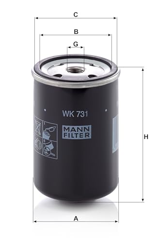 MANN-FILTER WK 731 Kraftstofffilter - für Off-Highway Anwendungen
