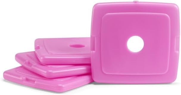 Image of Cool Coolers by Fit + Fresh, Reusable & Long-Lasting Slim Ice Packs, Cold Packs for Lunch Boxes, Ice Packs for Lunch Bags, Purple 8 Pack