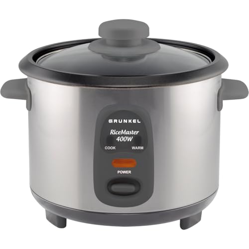 Grunkel Arrocera - RC-06L - 0,6L, 300W, función mantener calor, interior antiadherente y tapa de cristal