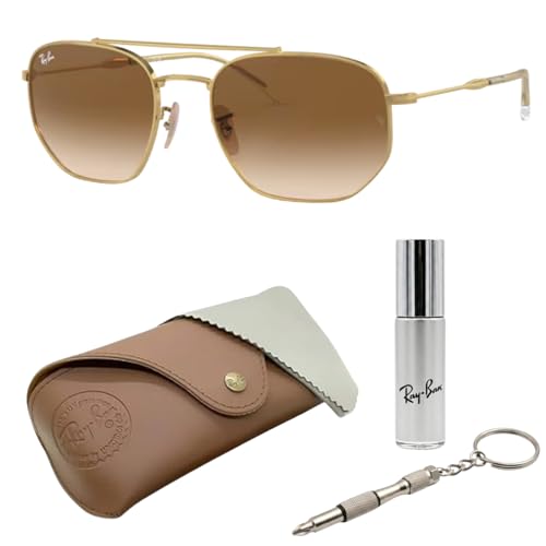 Image of Ray-Ban RB3707 Square-Round Sunglasses with Official RAYBAN Eyewear Kit