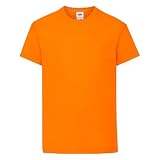 Fruit of the Loom Kids ORIGINAL T | Farbe: ORANGE, Größe: 140