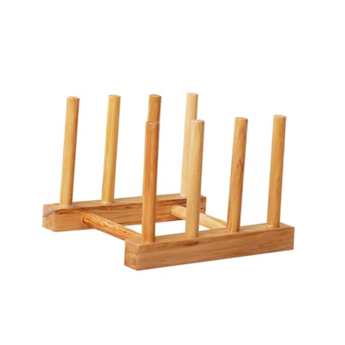 CONGARTENO Solid Wood Dish Stand Bamboo Drying Rack Dishes Draining Board Kitchen Cabinet Organizer Shelf