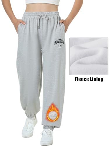 Image of EXARUS 3 Pack Girls Sweatpants Joggers Teen Sweat Pants Wide Leg