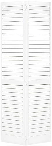 Closet Door, Bi-fold, Louver Louver Plantation Primed White (24x80)