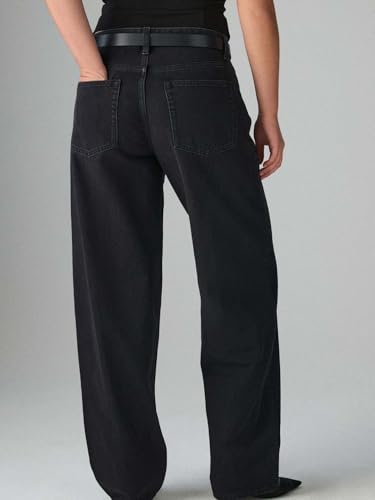 Image of KOTTY Women's High Rise Wide Leg Jeans|Cotton Blend Straight Fit Denim|Trendy Comfortable Casual Wear