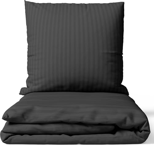 Leonado Vicenti Satin Bettwäsche 200x220 cm Grau | 100% Baumwolle Damast |...