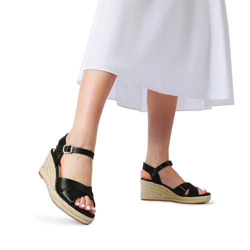 Image of DREAM PAIRS Women's Espadrille Wedge Sandals