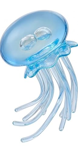 Glitter Jellyfish Squeeze Toys Squishy Ultra Squishy and Moldable Slow Rise Portable Calming Fidget for Office Travel Party Birthday (Blue)