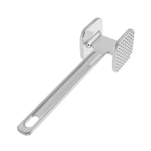 Didiseaon Martello per Carne in Alluminio Lega Resistente Strumento per Ammorbidire Pollo e Manzo Design Doppia Faccia Finitura Lucida Utensile Essenziale per Cucina