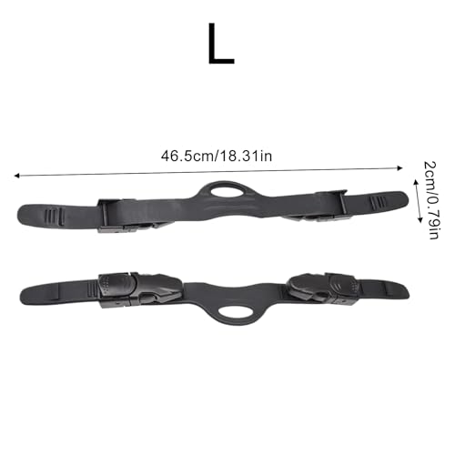 Correa de aleta ajustable para snorkel y natación negra 5