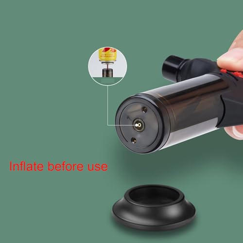 Kerzenanzünder Butan Gas Feuerzeug Set – Nachfüllbar, Winddicht, 360° Drehbar, Flamme Einstellbar, Mit Sicherheitsverschluss – Ideal für Küche, Camping, BBQ, 4er Pack (Ohne Butangas)