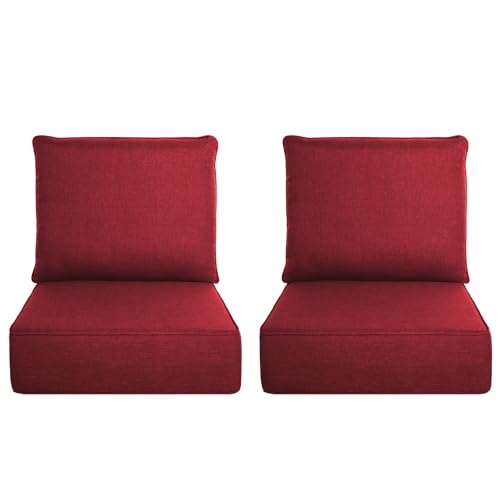 Image of Luxury Outdoor Seat Cushion Set-22 x 24 x 6 Inch Outdoor Chair Cushions with Water Resistant & Removable Cover Outdoor Cushions for Patio Furniture Chair Sofa Couch