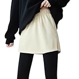 [Ymgot] 付け裾 レディース つけ裾 レイヤード風 スカート 無地 体型カバー 重ね着風 お尻 隠れる ペチコートカジュアル 無地 (JP, アルファベット, M, ベージュ)