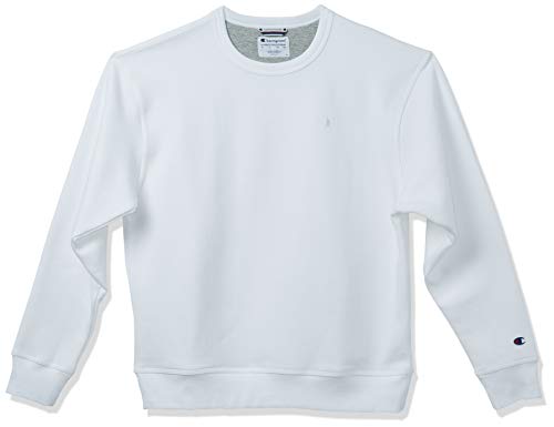 Champion Men's Powerblend Pullover Sweatshirt, White, Medium