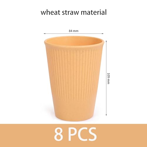 WANBY Plastic Drinking Cups 325ml 8 Pcs Colorful Tumblers Drinking Glasses Dishwasher Safe Water Cup for Water Juice Cocktail Portable Camping (Multicolor) - Image 3
