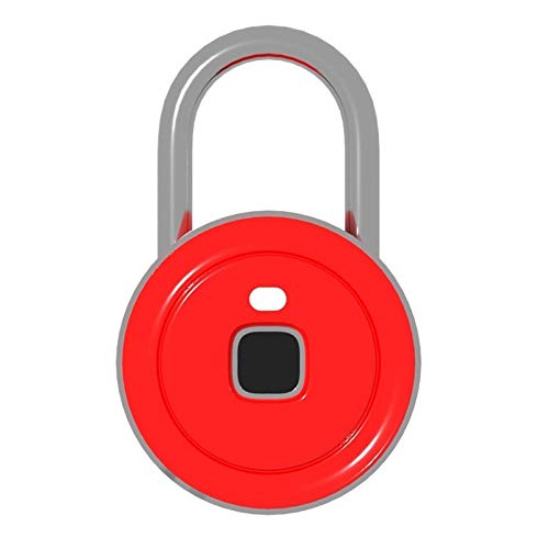 Blokada linii papilarnych Anti-Theft Przenośna kłódka bezkluczykowa Wodoodporna inteligentna blokada Bio do szafki/siłowni/stroju (kolor: czerwony)