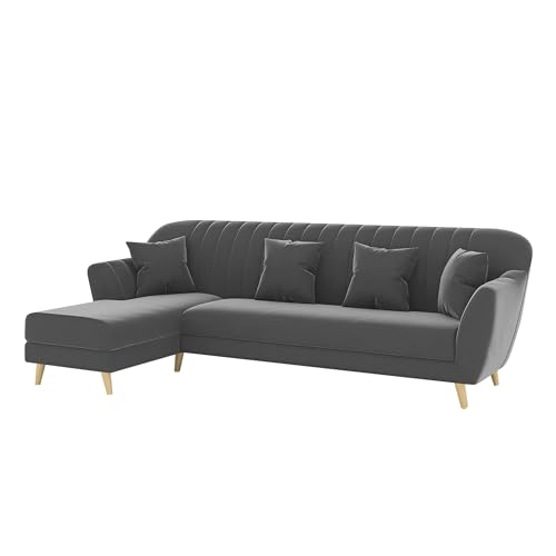 Image of Atticus LHS 6 Seater L Shape Sofa Set for Living Room (Cream Fabric) Premium Fabric Sofa Set