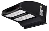 RuggedGrade 10,600 Lumen - 80 Watt LED Rotating Wall Pack - 5000K - High Efficiency 130 Lumen to watt - DLC Premium - Black Housing