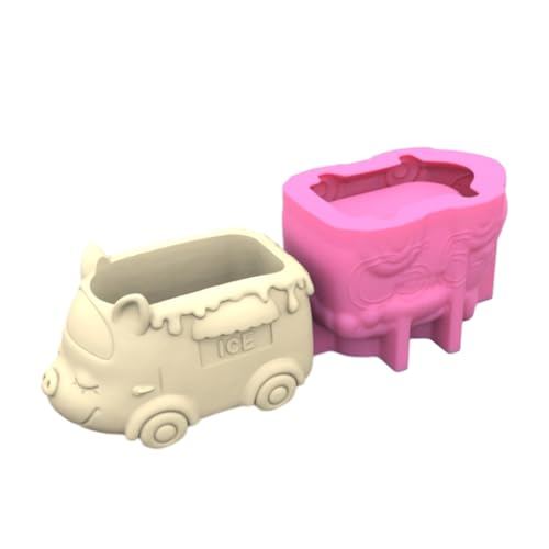 Versatile Silicone Flowerpot Mold Concrete Molds Car Shaped DIY Vase Mold