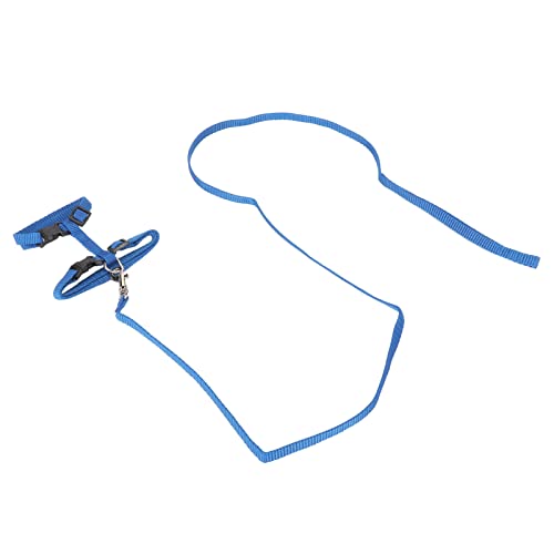 Cat Harness and Leash Set, Lead Escape Proof Adjustable Lightweight Set, Cats Kitten Harnesses Chest with Traction Rope for Outdoor Walking Pink Large Small Soft Travel (Blue)