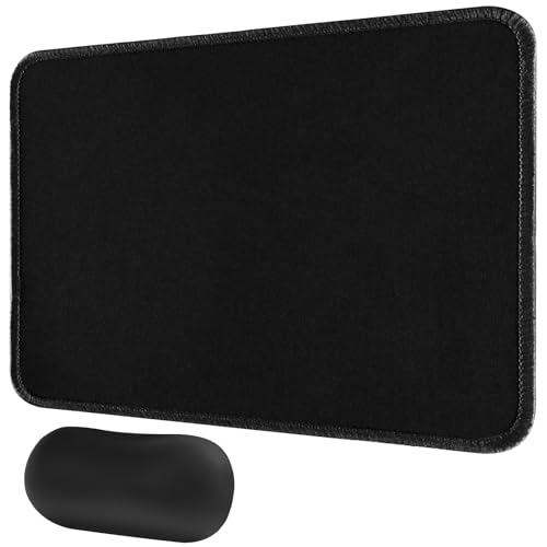 Zindoo Mauspad mit Gelkissen, 260x210x3 mm, rutschfest & Komfortabel für Büro, Gaming, Computer & Laptop | Ergonomisches Schwarzes Handgelenkpad...