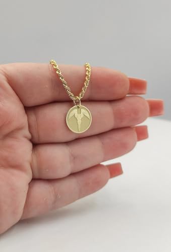 Collar de protección San Miguel para el día a día en plata de ley 925 dorada 3