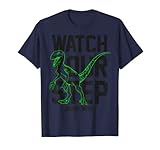 Jurassic World Watch Your Step Green Raptor Maglietta
