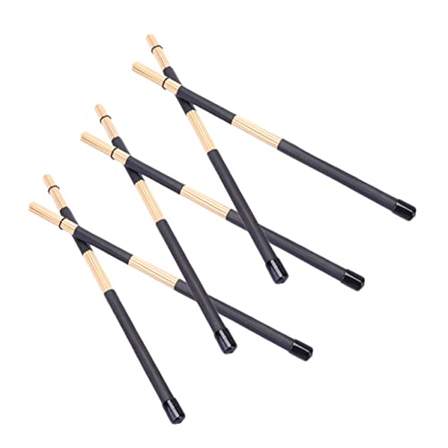 Set de 3 pares de baquetas duraderas para batería negras miniatura 1