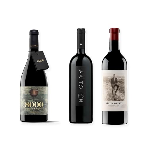 vino Ribera del Duero ofertas 8000 Marqués de Burgos, Aalto PS y Félix Callejo pack tres botellas 75 cl