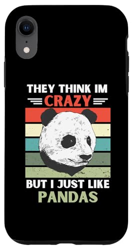 ���B���e�[�W They Think Im Crazy But I Just Like Pandas Lover �X�}�z�P�[�X iPhone XR �p