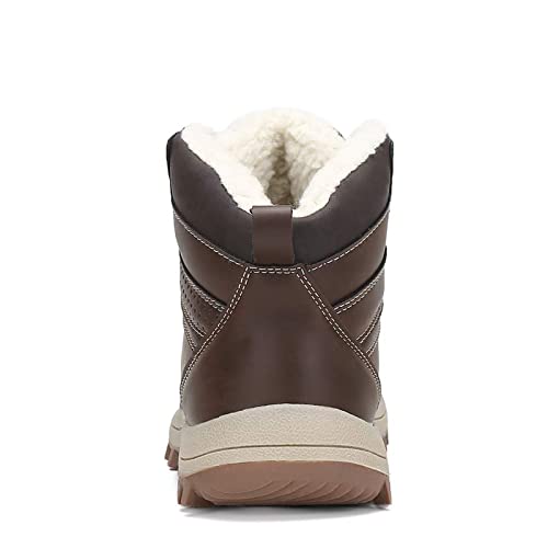 Men's Fleece Lace Up Ankle Boots Cotton Snow Boots Waterproof Non-Slip Outdoor Hiking Work Sneakers Winter Warm Shoes For Men3