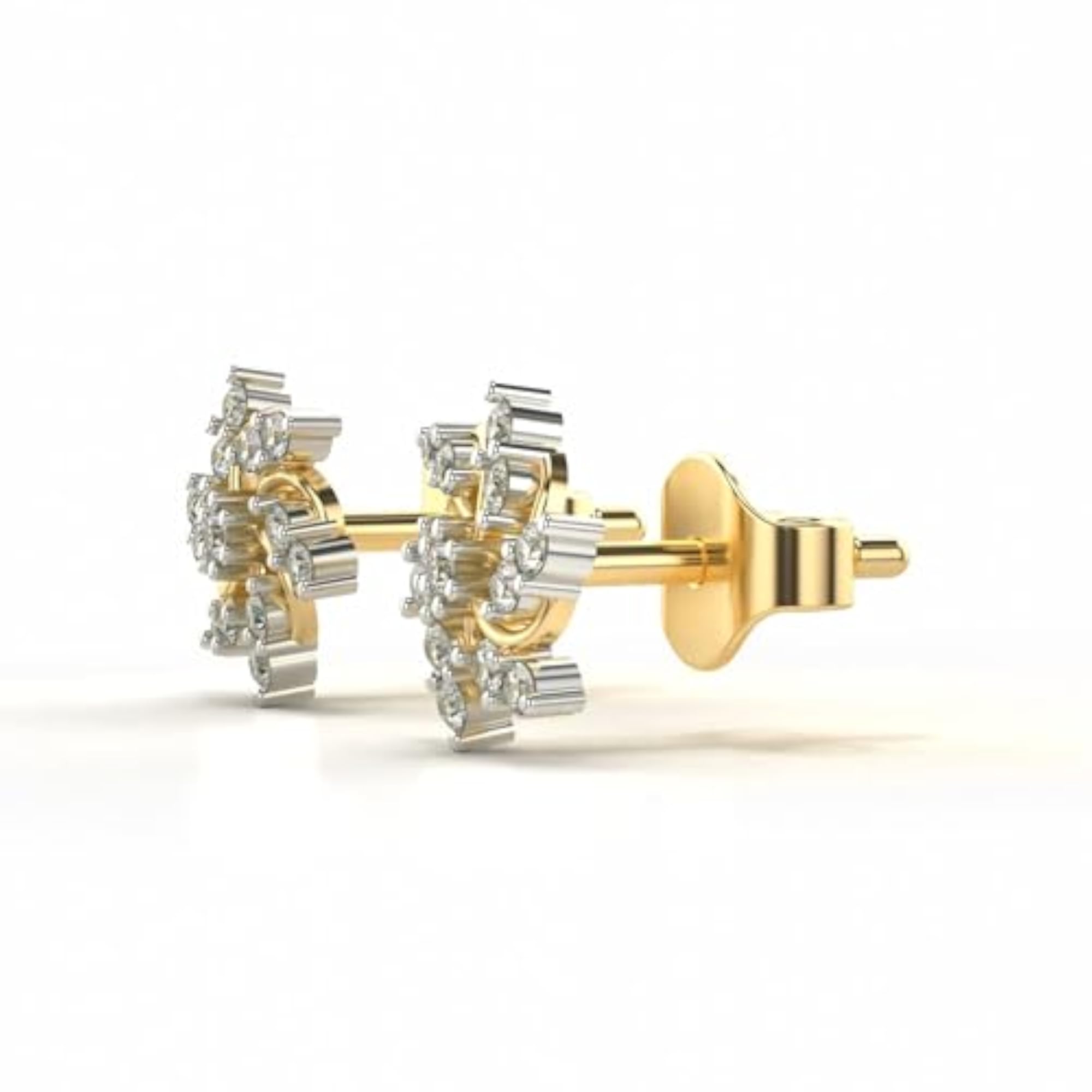 Women's Sterling Silver 0.20cts Yellow Lab Grown Diamond Earrings, Elegant