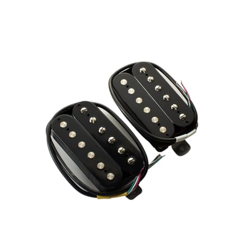 エレキギターピックアップ エレキギター ダブルピックアップ セラミック アイアン セラミック 6固定 6チューニング カット可能 シングル楽器アクセサリー(Set A)