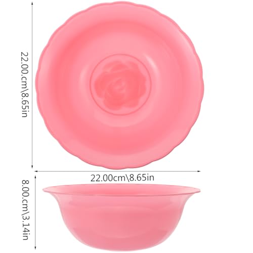 Image of KOMBIUDA Multipurpose Plastic Wash Basin Set 6 Pack 8.66 Inch Round Face Cleansing Bowls for Home Salon Spa Travel in Assorted Colors