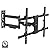 Mount-It! UL Certified Heavy Duty Full Motion TV Wall Mount for Most 37-80 Inch Flat Screen TVs, Wall Mount Bracket Max VESA 600x400, Holds up to 110lb, Full Motion TV Mount 55 inch, 65 inch, 80 inch
