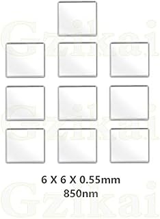 Gzikai 10pcs/1 Lot 6mm×6mm×0.55mm 850nm Optical IR Narrow Band Pass Filter for Barcode