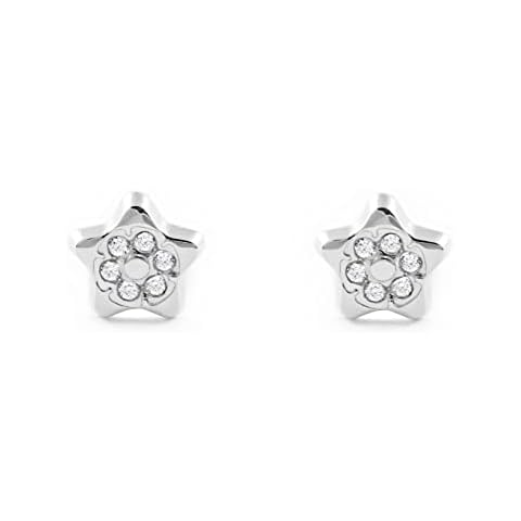Pendientes Oro Blanco Estrella Niña Monde Petit Cover