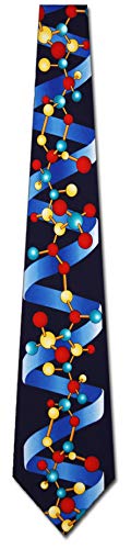 Dna Helix Ties Science Neckties Navy Biology Tie Mens Chemistry Necktie #TOP4