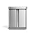 simplehuman 58 Liter / 15.3 Gallon Rectangular Hands-Free Dual Compartment Recycling Kitchen Step Trash Can with Soft-Close Lid, Brushed Stainless Steel