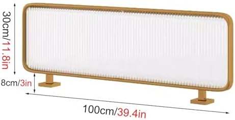 Translucent Glass Desk Privacy Divider for Office & Restaurant Workspaces - Stylish Partition for Enhanced Focus & Collaboration, Space-Saving Design