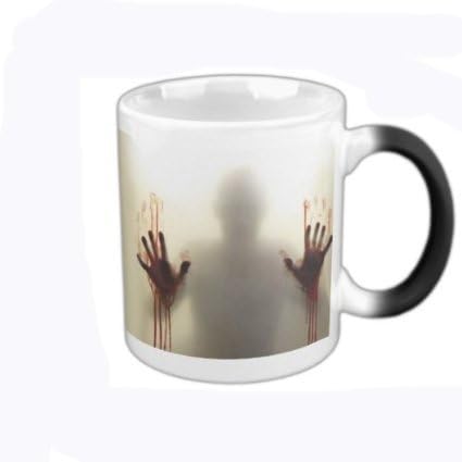 custom morphing mugs the walking dead Coffee Tea Milk Hot Cold Heat Sensitive Color changing Black and White 11 Oz Ceramic Mug