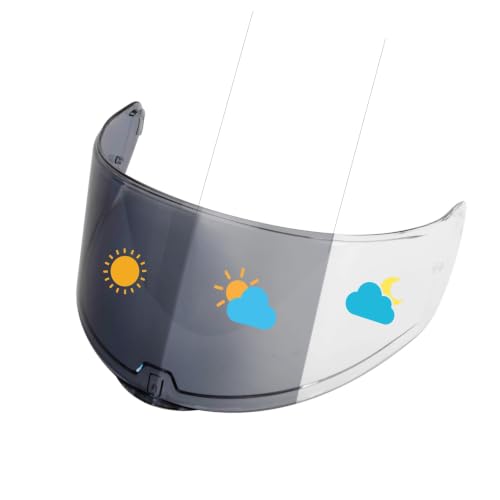 Image of PSLER Photochromic Shatterproof Helmet Visor for Strada 2 Strada 3 FF801
