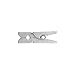 LWR Crafts Wooden Mini Clothespins 100 Per Pack 1" 2.5cm (Silver)