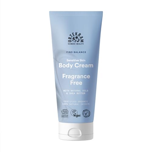 Urtekram Fragrance Free Körpercreme, Feuchtigkeitspflege für Empfindliche Haut Ohne Duft, Bio & Vegan Körperlotion, Parfümfrei, Sanft & Hautfreundlich, 200 ml