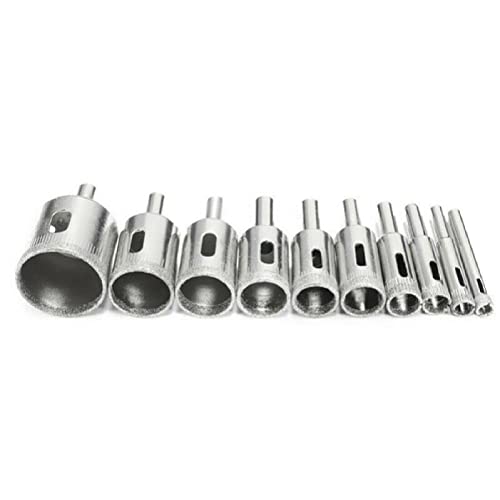 Juego de 10 Brocas Diamante 3-50mm Para Vidrio y Cerámica miniatura 2