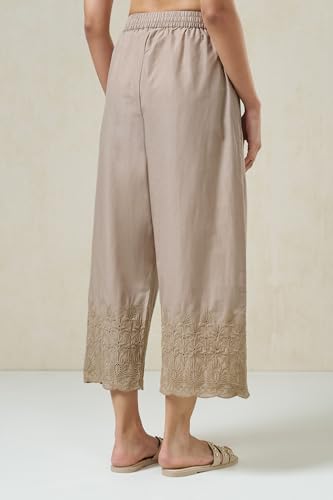 Image of Rangmanch by Pantaloons Women's 100% Cotton Bottoms | Regular Fit | Mid Rise Waist | Ankle Length