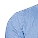 DGHM-JLMY Men's Double-Pocket Cotton Linen Long-Sleeved Shirt Holiday Casual Button Down Shirt Hippie Beach T Shirts (Blue,X-Large)
