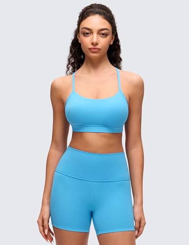 Image of CRZ YOGA Butterluxe Y Back Sports Bras | Light Support, Removable Pads, Yoga, Extremely Soft, Scoop Neck, Spaghetti Strap, for Women